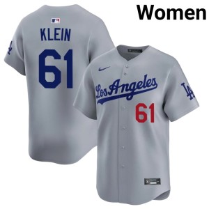 Grey Will Klein Los Angeles Dodgers #61 Player Women's Jerseys 353124-185