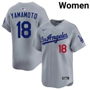 Grey Stitched Womens The Blue Crew Yoshinobu Yamamoto #18 Jerseys 810900-319