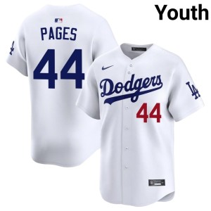 White Youth Player Andy Pages #44 L.A. Jersey 369871-609