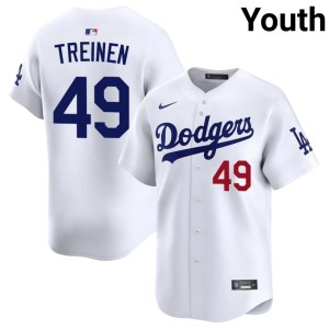 White Blake Treinen #49 2026-27 Youth Los Doyers Jerseys 929246-925