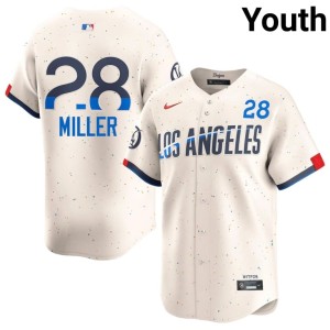 Cream #28 2026-27 L.A. Dodgers Youth Bobby Miller Jersey 162833-711