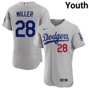 Gray #28 Stitched Bobby Miller Youth Los Angeles Dodgers Jersey 210366-712
