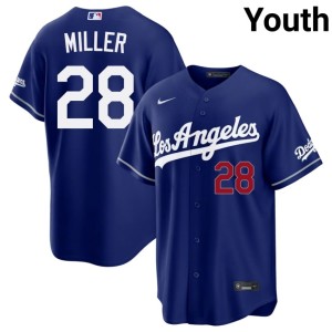 Royal Stitched Los Angeles Dodgers #28 Bobby Miller Youth Jerseys 394275-291