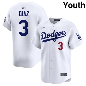 White 2026 #3 The Boys in Blue Youth Edwin Diaz Jerseys 121118-233