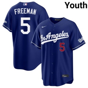 Royal Youth Authentic Freddie Freeman #5 LA Jersey 327243-800