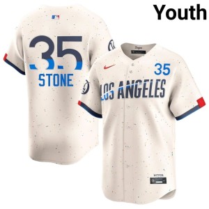Cream #35 Player Gavin Stone Youth LA Jerseys 960607-911