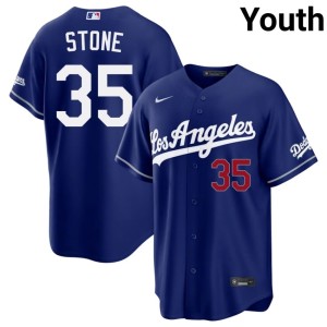 Royal #35 Youth New Gavin Stone The Dodgers Jersey 509139-157
