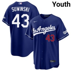 Royal The Boys in Blue Jack Suwinski Youth Stitched #43 Jersey 163665-118