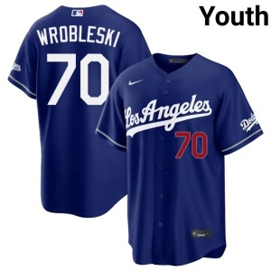 Royal Replica Justin Wrobleski Youth #70 The Blue Crew Jersey 109318-813