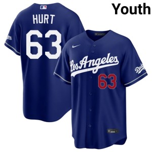 Royal #63 Kyle Hurt Official Youth L.A. Jerseys 485531-321