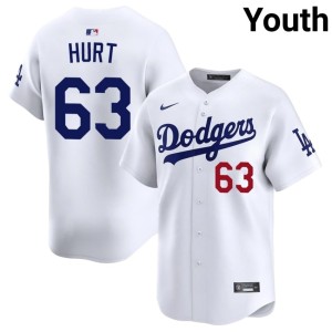 White Kyle Hurt Youth Los Angeles Replica #63 Jersey 370533-822