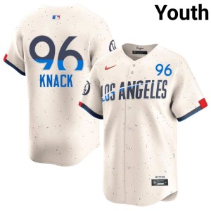Cream #96 Stitched Landon Knack L.A. Dodgers Youth Jerseys 331730-742