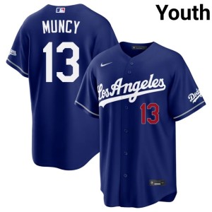 Royal #13 The Dodgers Youth Max Muncy New Jerseys 135509-370