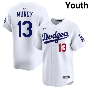 White The Boys in Blue Authentic Youth #13 Max Muncy Jerseys 551142-888