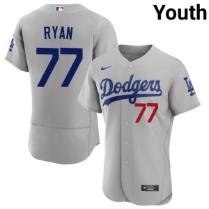 Gray Popular River Ryan Los Doyers Youth #77 Jerseys 285427-336