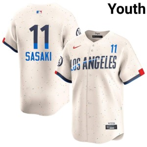 Cream Player Roki Sasaki #11 Youth The Blue Crew Jersey 840346-688