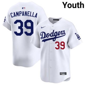 White 2026-27 Roy Campanella Youth #39 Los Angeles Jersey 829370-987
