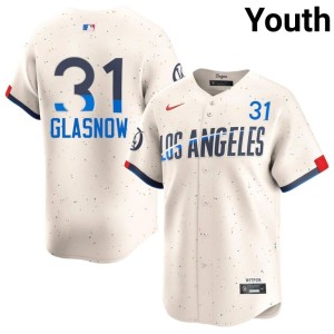 Cream Los Doyers Tyler Glasnow Youth #31 MLB Jersey 629969-100