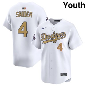 White LAD Duke Snider #4 2026 Gold Collection Youth 2026 Jerseys 347374-277