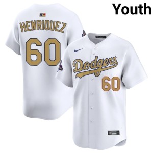White Los Angeles Stitched Youth 2026 Gold Collection Edgardo Henriquez #60 Jersey 703773-300