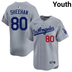 Grey LA Youth #80 Replica Emmet Sheehan Jerseys 677790-255