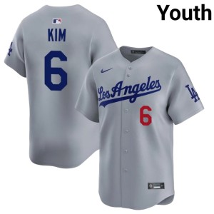 Grey #6 Hyeseong Kim Los Doyers Limited Youth Jerseys 721935-271