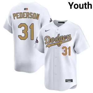 White MLB Youth 2026 Gold Collection Los Angeles #31 Joc Pederson Jersey 981843-970