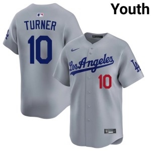 Grey Justin Turner Popular LAD #10 Youth Jerseys 609092-948