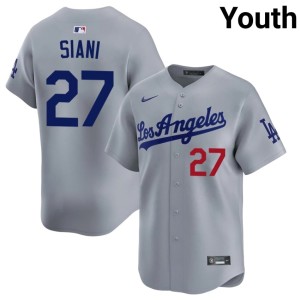 Grey The Dodgers Player #27 Michael Siani Youth Jersey 259449-489