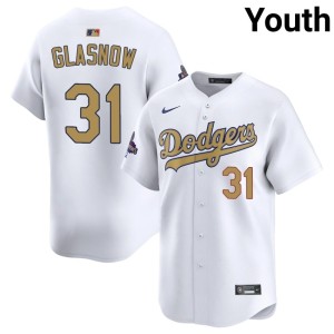 White The Boys in Blue #31 2026 Gold Collection Youth Official Tyler Glasnow Jersey 552057-244